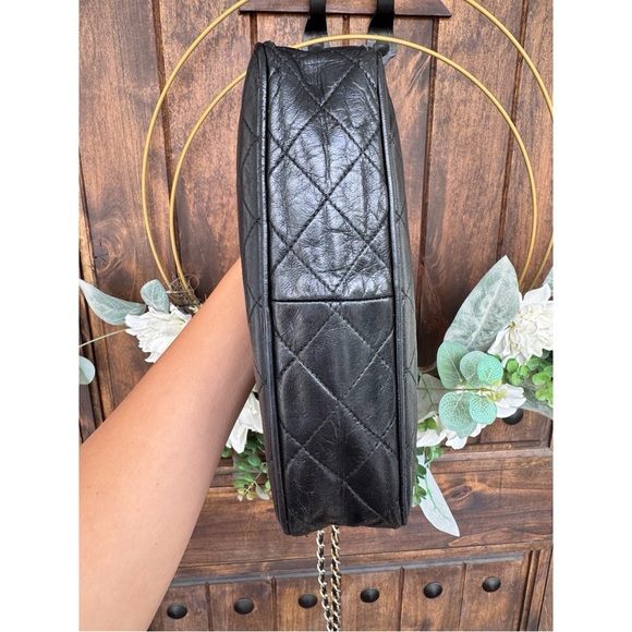 CHANEL Black Quilted Camera Bag with Iconic CC Logo - Picture 8 of 16